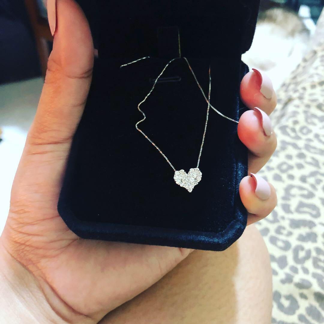 Heart Necklace Japan white gold (Category: Necklaces) located in Santa Rosa. Submitted by sashamonster (Listing ID 246223809, Image 3). Description: Authentic 18K White gold necklace with half carat illusion heart pendant Authentic Natural Diamonds *rarely used GOOD AS NEW .