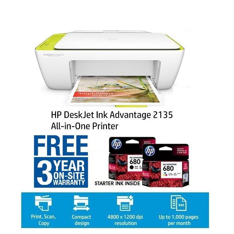 HP Deskjet 2135 Ink Advantage All in One Printer Ready stock