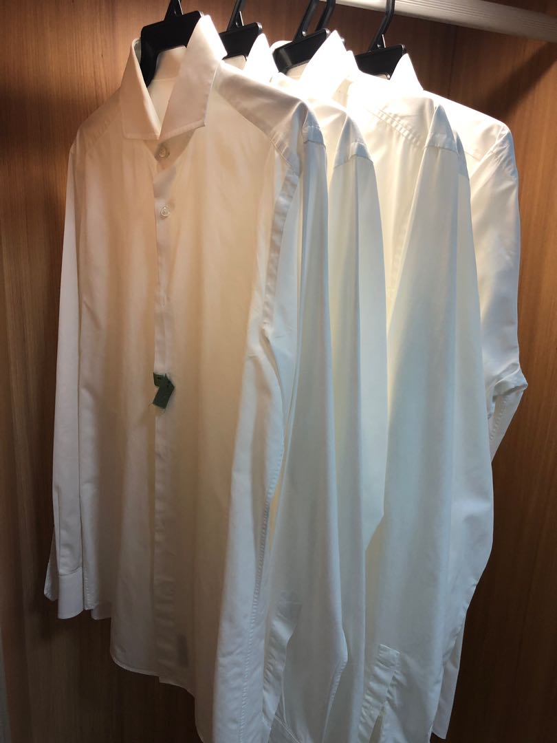 bundle of white shirts