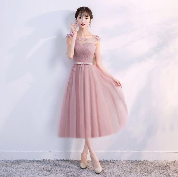 Pink on sale korean dress