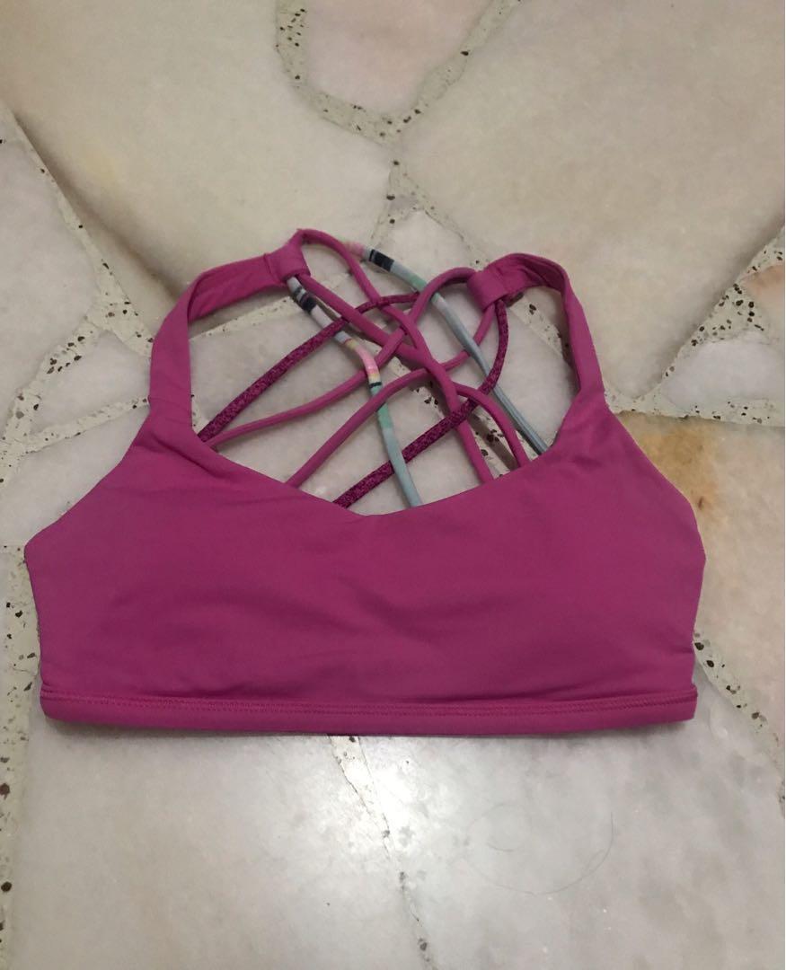 Lululemon Free To Be Bra Wild Pink Paradise Rio Mist Pink Paradise Red Grape Sports Sports Apparel On Carousell