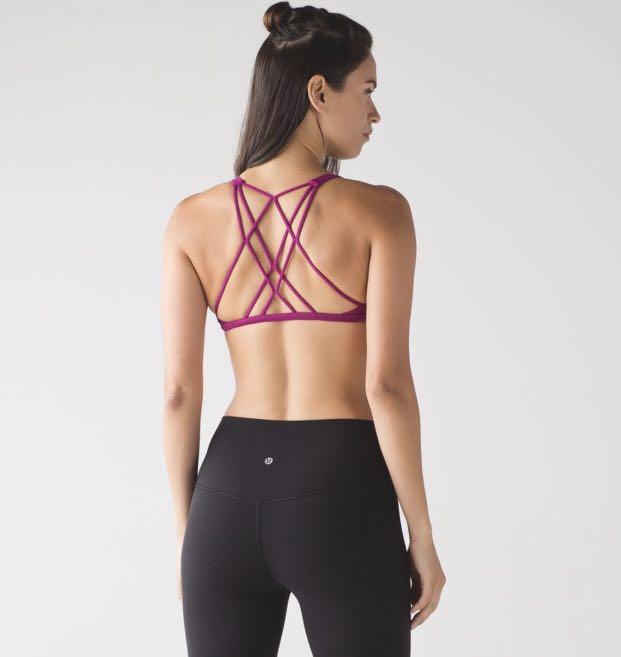 Lululemon Free To Be Zen Bra Deep Fuschia Women s Fashion
