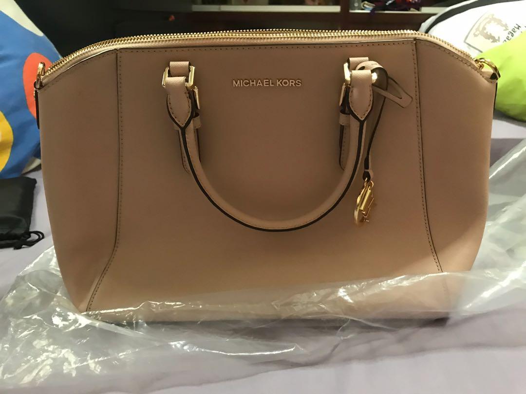 ciara saffiano leather satchel