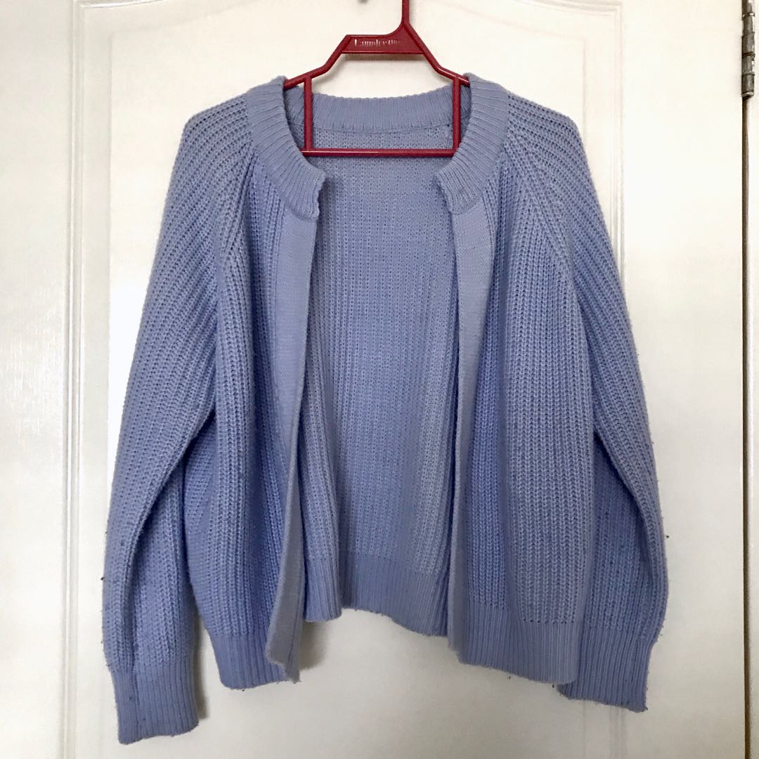 periwinkle blue cardigan