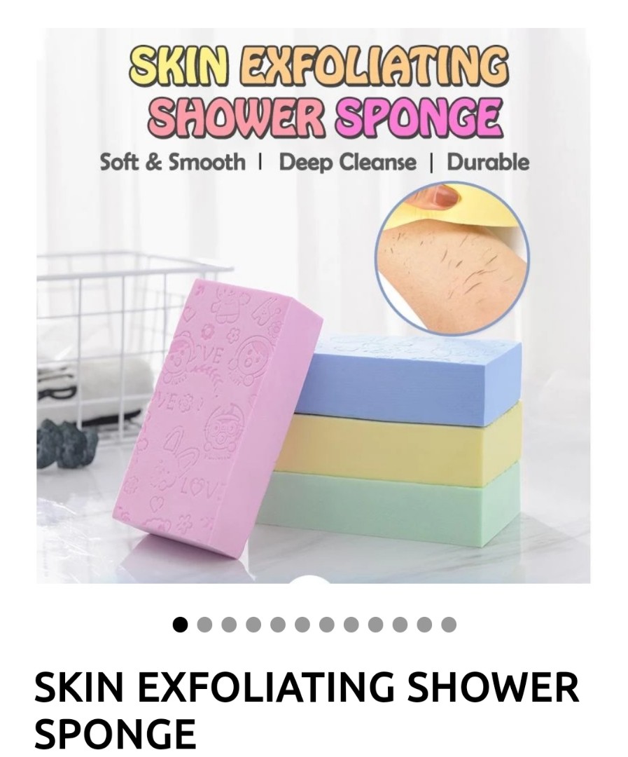 Skin Exfoliating Shower Sponge, Beauty & Personal Care, Face, Face Care