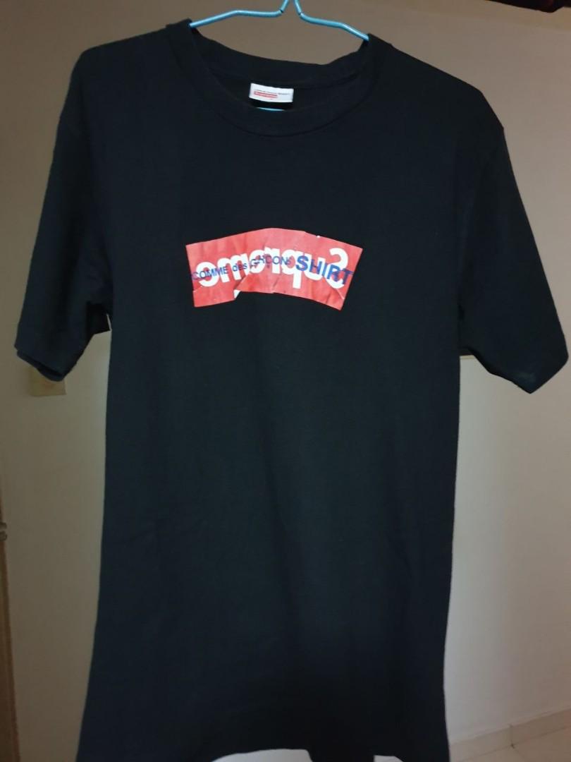 supreme cdg box logo shirt