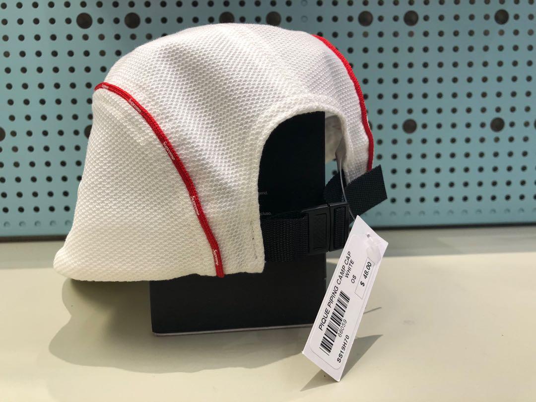 supreme pique piping camp cap