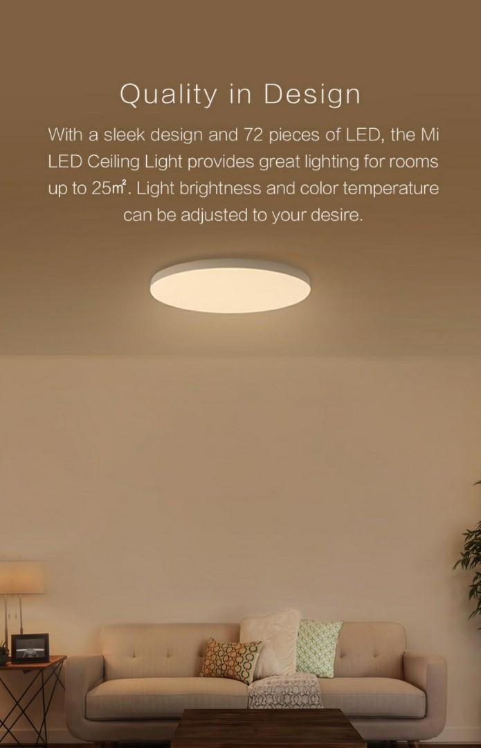 Xiaomi ceiling light Yeelight 45cm Elegant, Furniture & Home Living ...