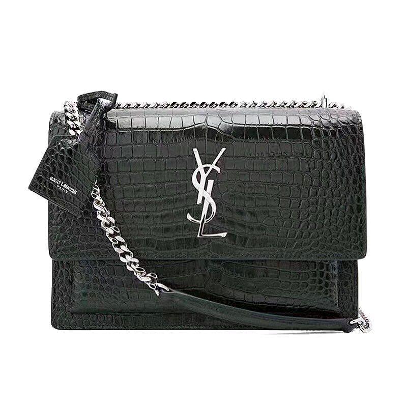 Sunset medium in crocodile embossed shiny leather online