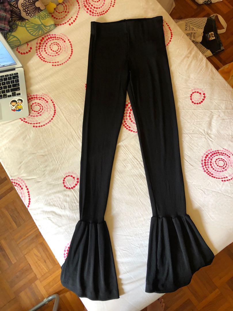 zara bell bottom pants