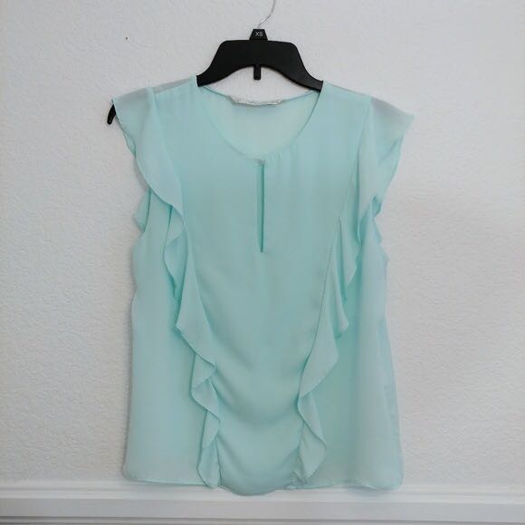 Zara Mint Green Top, Women's Fashion, Tops, Sleeveless on Carousell