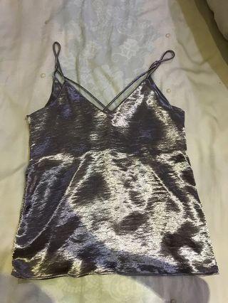 H&M metallic top