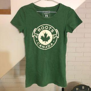 Roots T-shirt 綠色XS