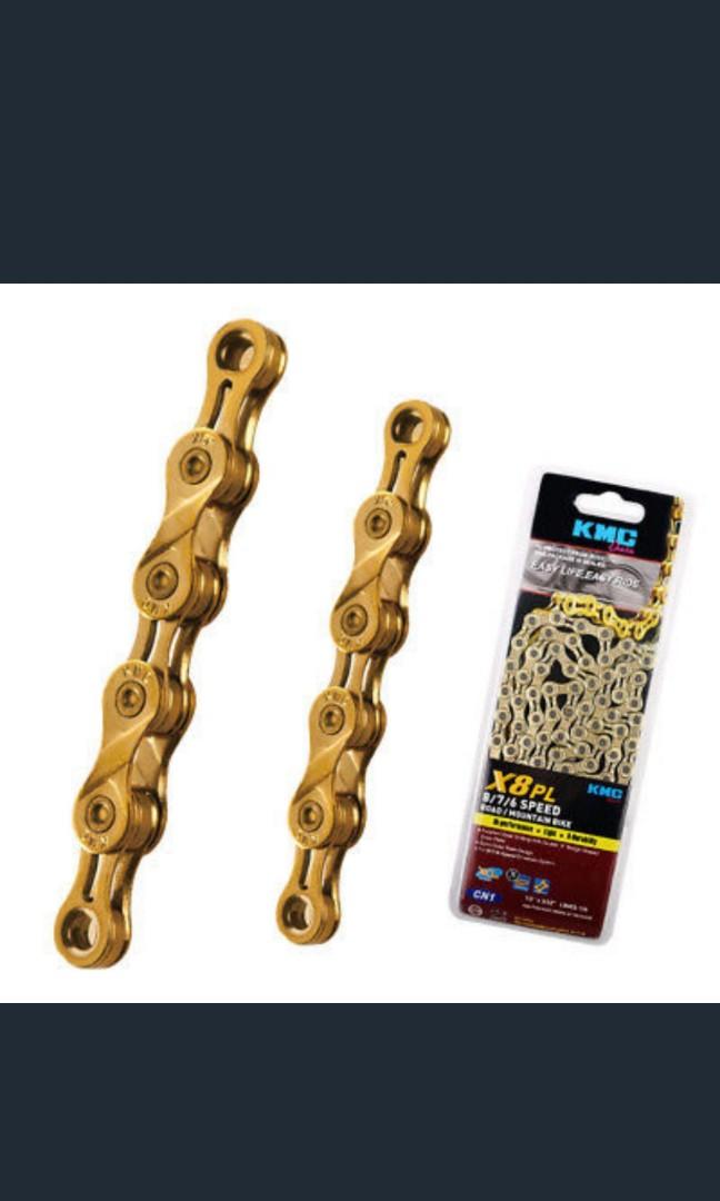 Kmc 8 speed chain gold hot sale