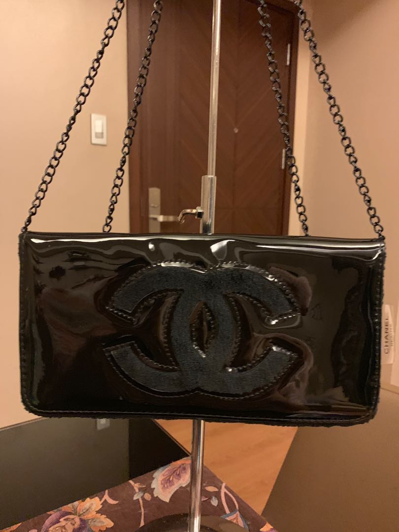 Authentic Chanel VIP Patent Sling Bag, Luxury, Bags & Wallets on Carousell