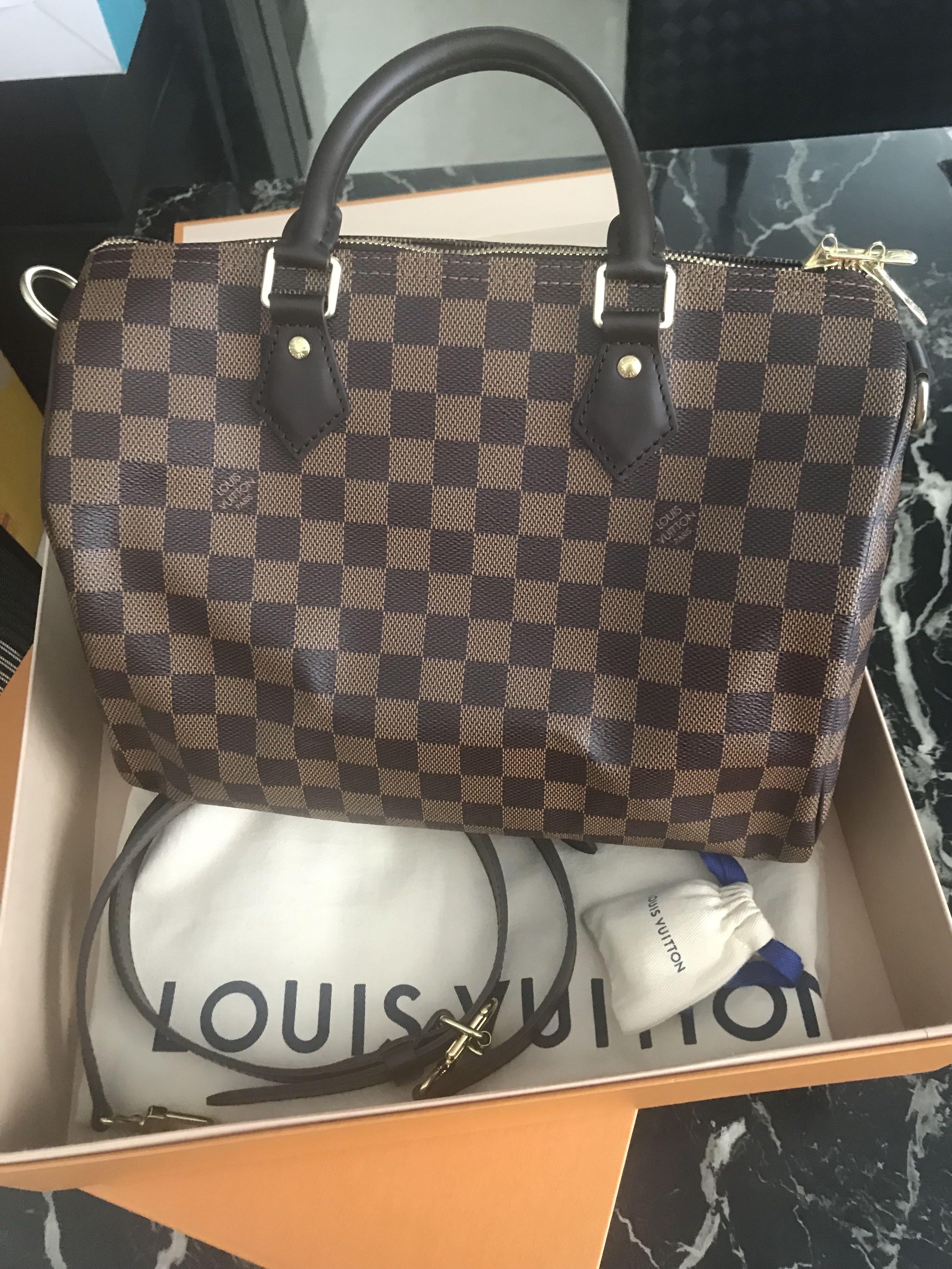 Louis Vuitton speedy Bandouliere 30 Damier Azur Shoulder Hand Bag