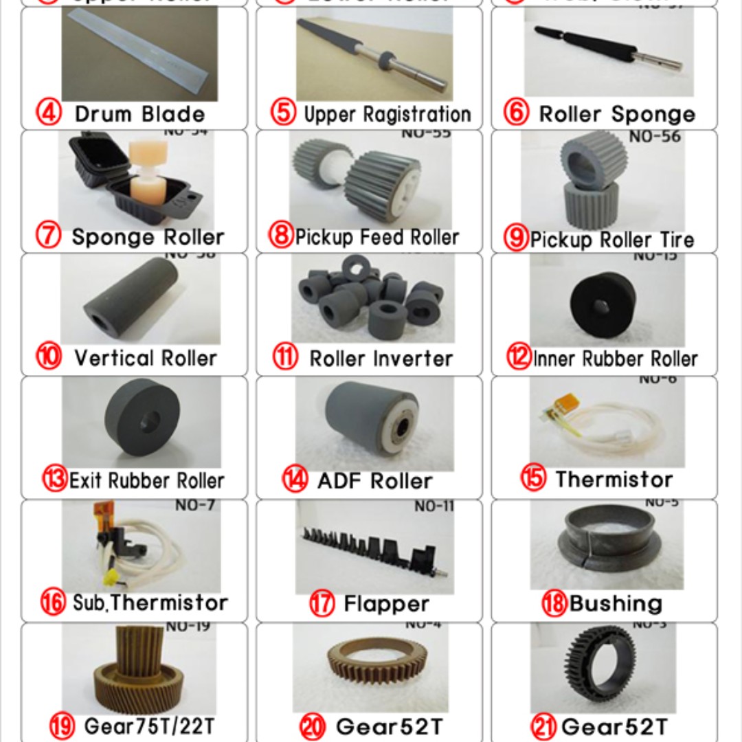 canon xerox machine spare parts price list