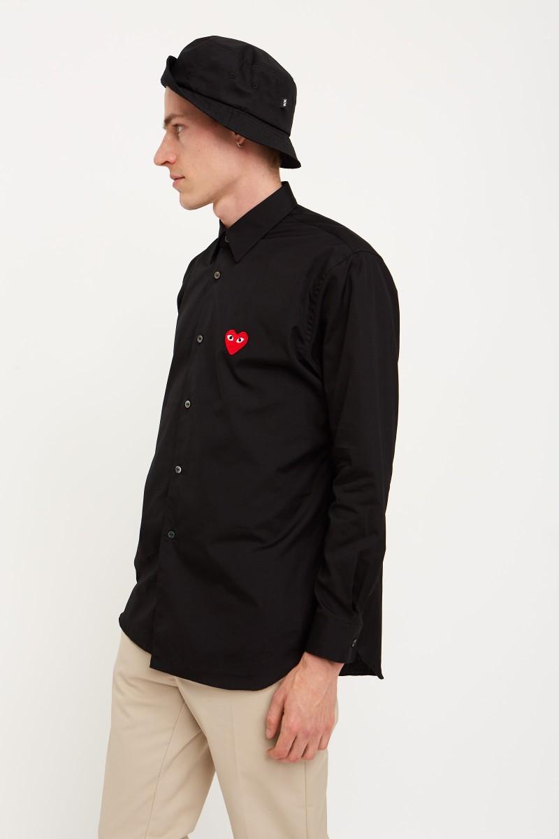 CDG PLAY Buttondown Longsleeve (Category: Sleep and Loungewear) located in Cebu City. Submitted by denimholic (Listing ID 246524806, Image 1). Description: Authentic CDG Play Buttondown XL (W24in / L29in.) Black good as new.