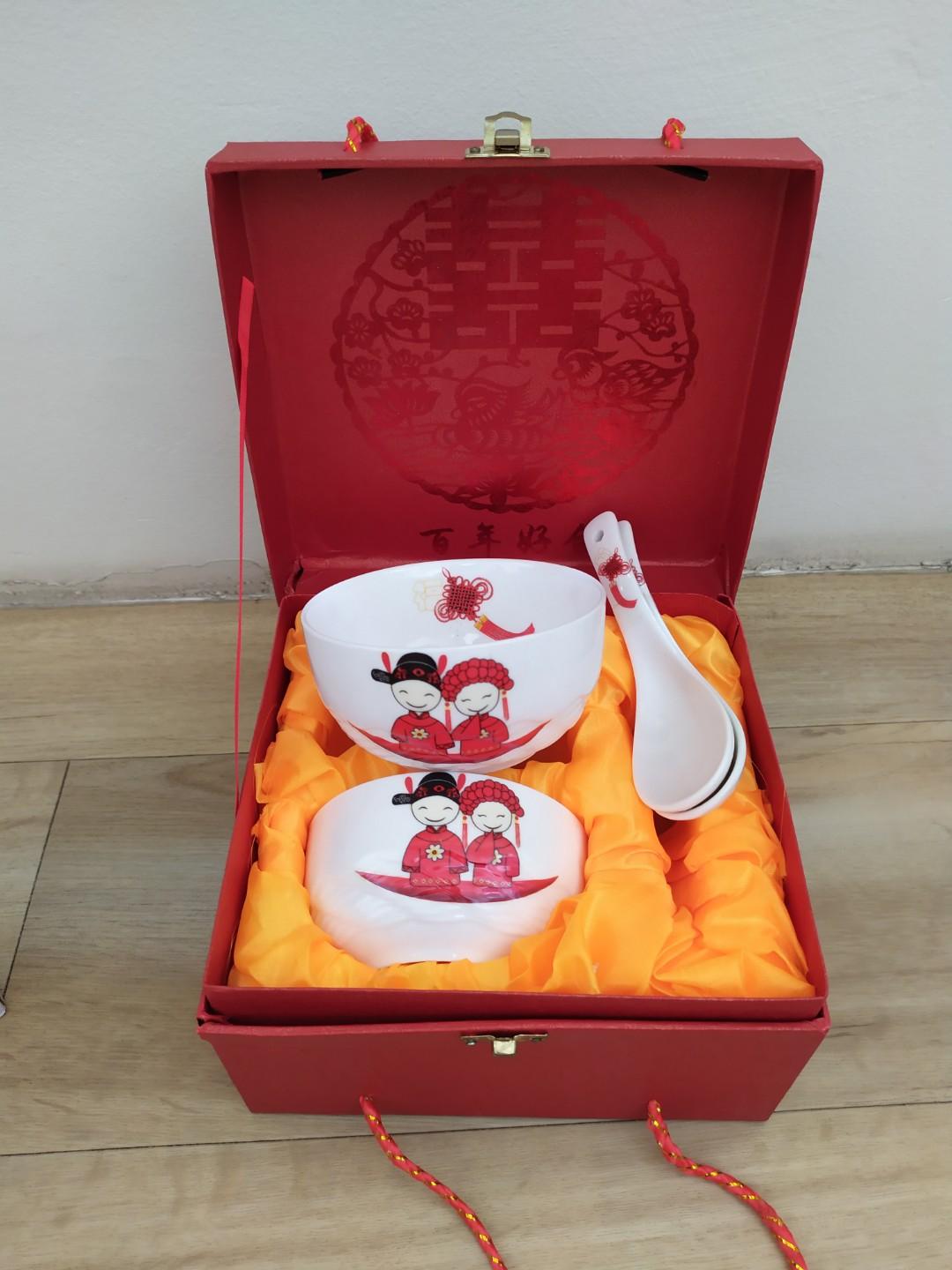 Chinese wedding bowl set, Everything Else on Carousell