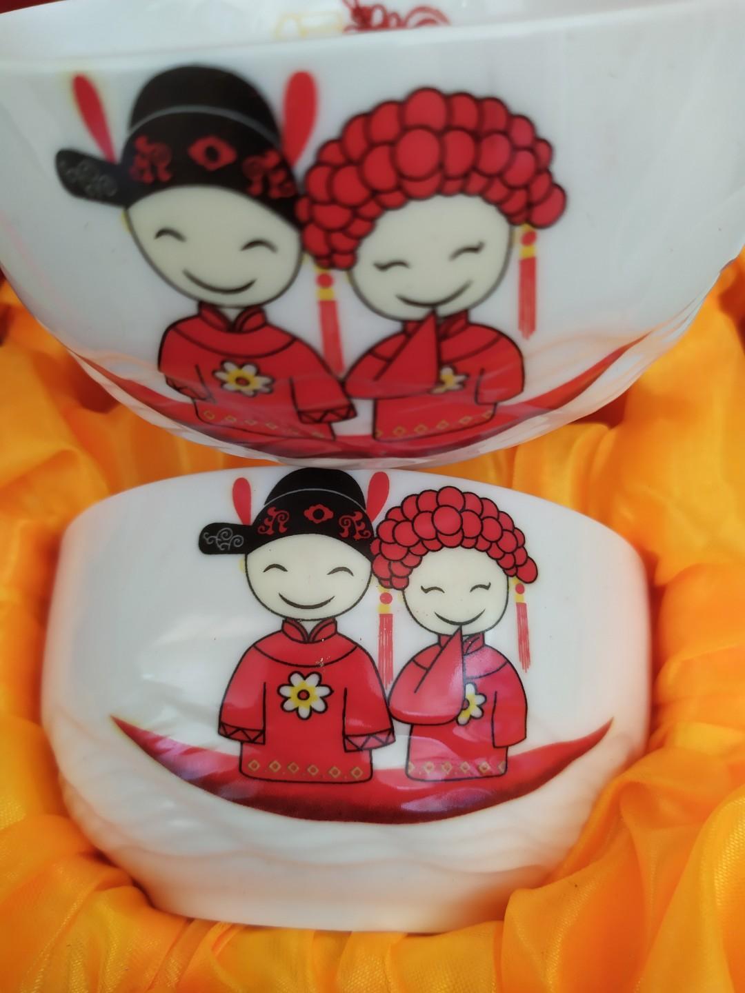 Chinese wedding bowl set, Everything Else on Carousell