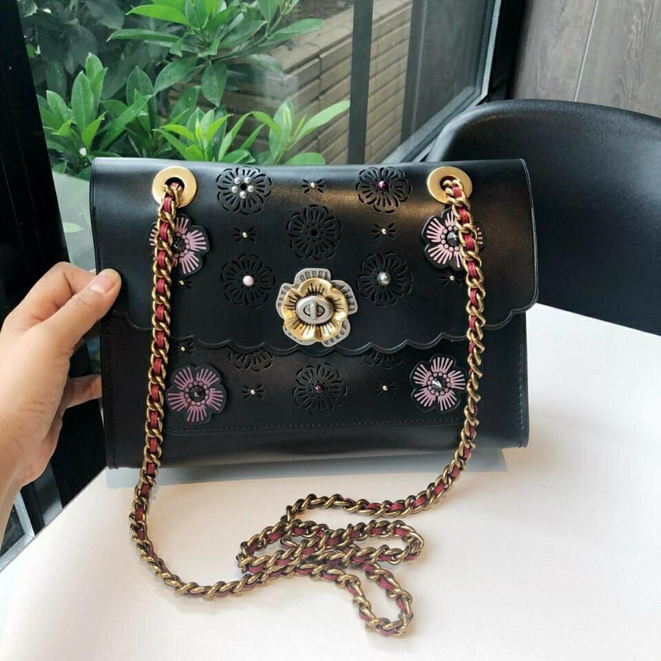 Coach parker with cut out tea rose sale