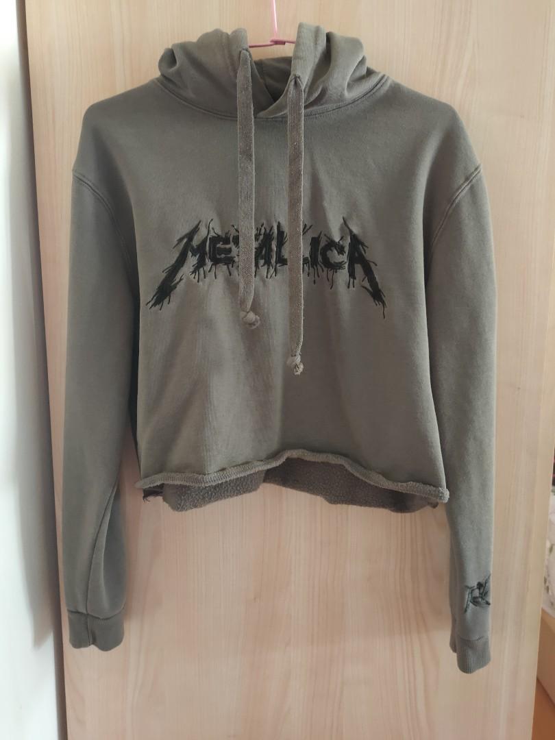 metallica crop hoodie