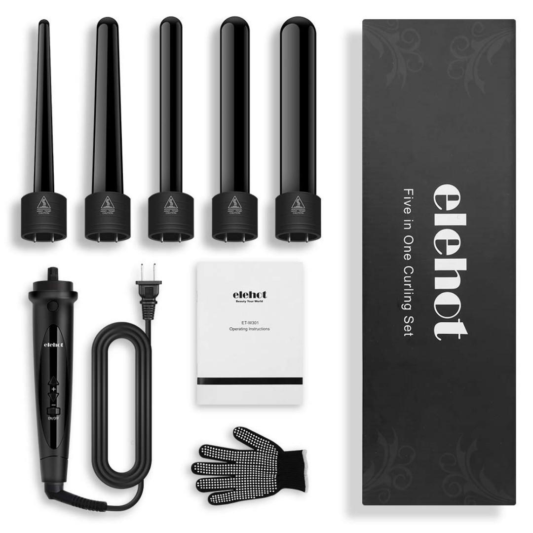 Elehot 5 in 1 curling wand clearance