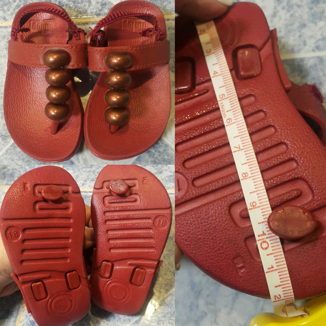 red baby slippers