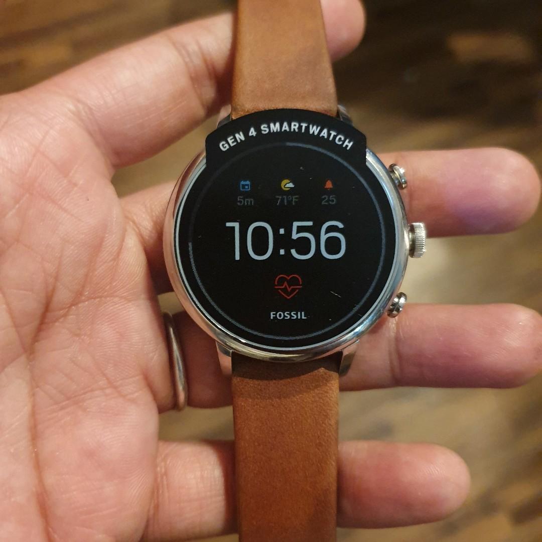 FOSSIL GEN 4 SMARTWATCH VENTURE HR BROWN LEATHER Mobile Phones