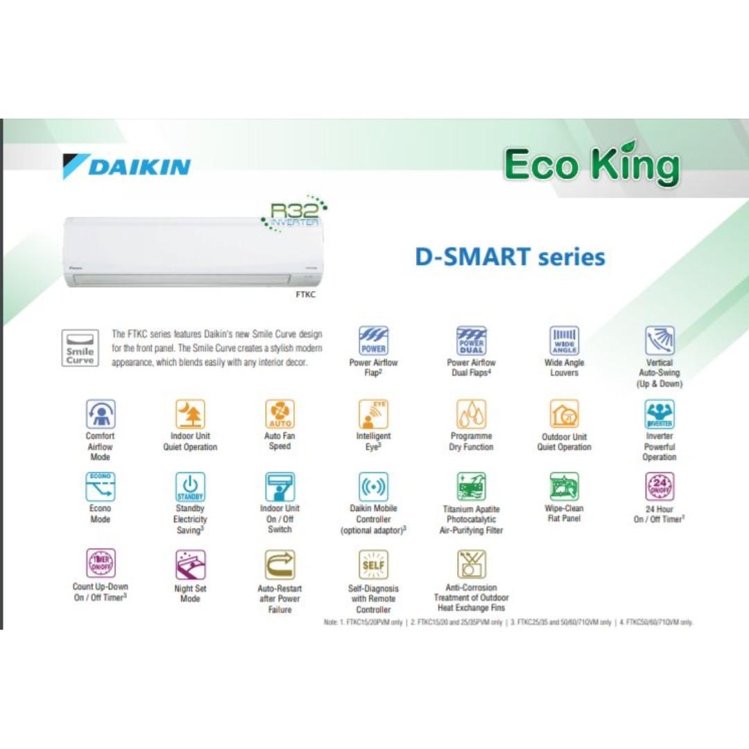 FREE AIRCON INSTALLATION DAIKIN FTKC25PVM / RKC25PVM D-Smart ... - 