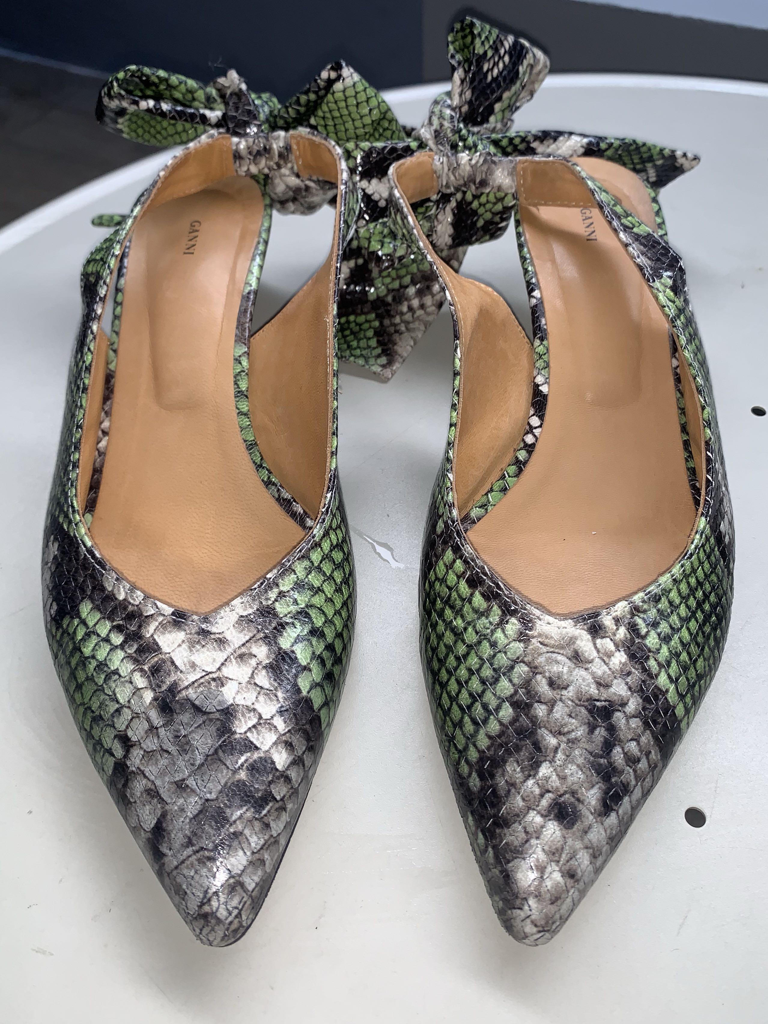 Ganni sabine suede slingback pumps on sale