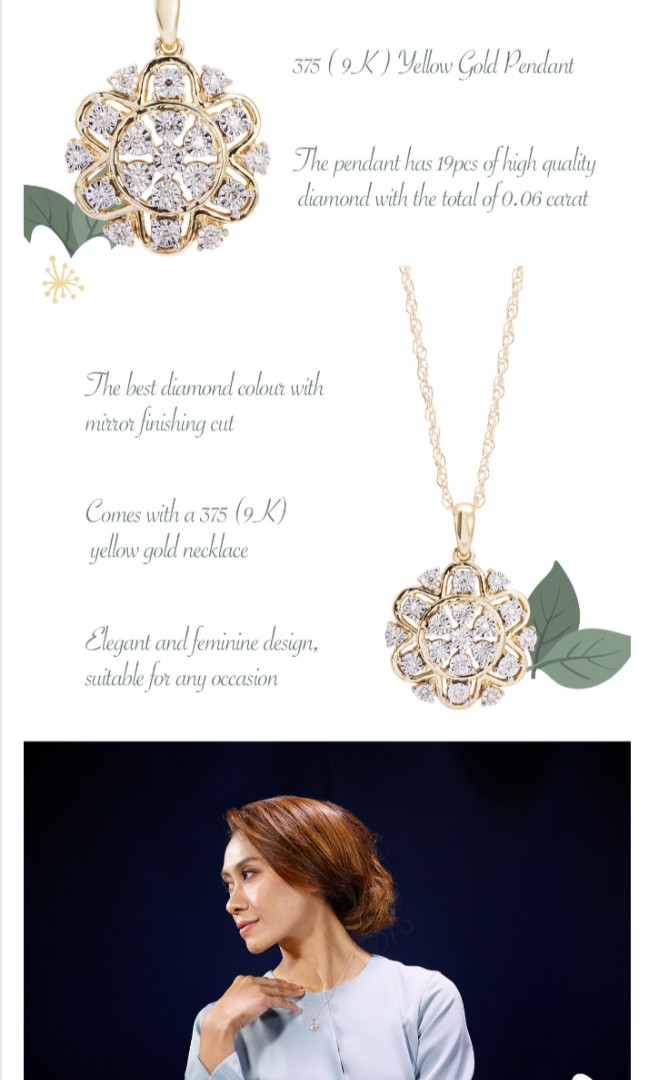 Habib Jewel Melur Diamond Pendant Women S Fashion Jewellery On Carousell