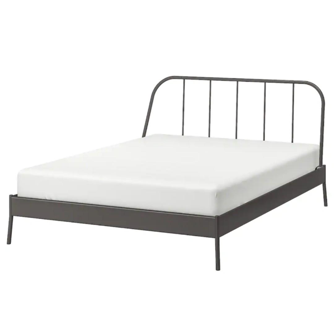 Kopardal Ikea Grey Bed Frame Queen, Furniture & Home Living, Furniture