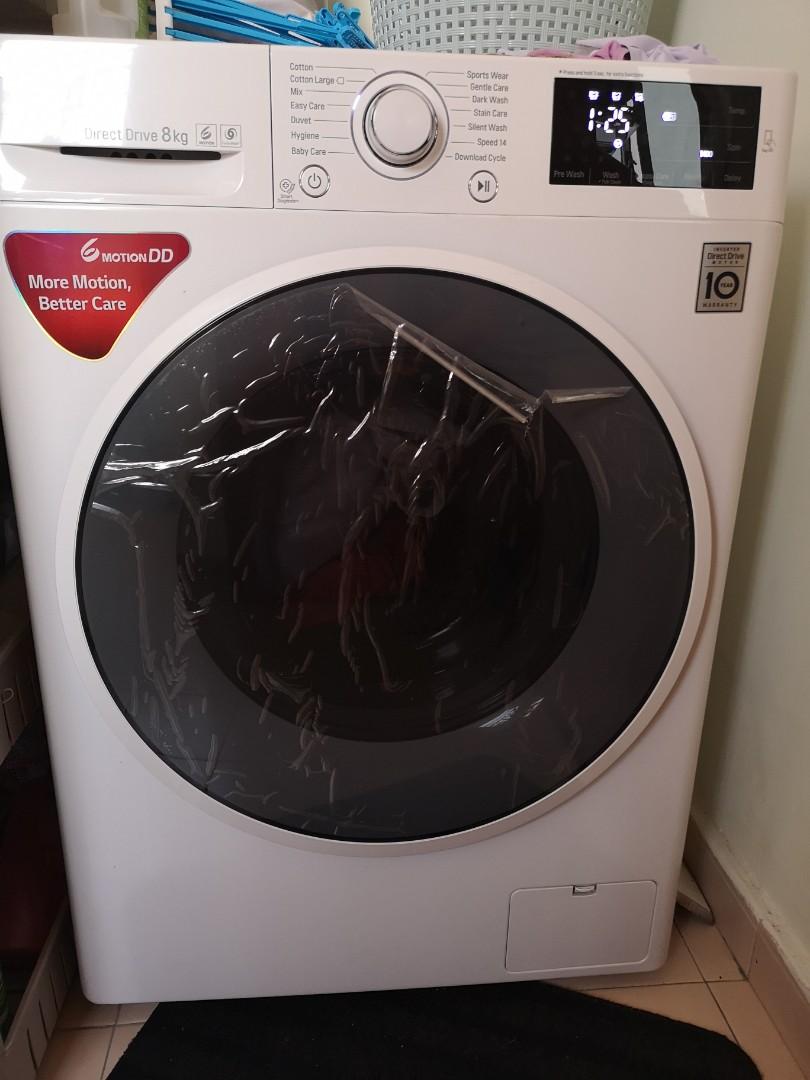 LG Washing Machine 8kgFront Load Washer Model no. FC1408S4W, TV & Home