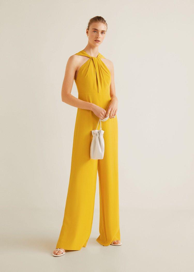 Yellow dress jumpsuit clearance