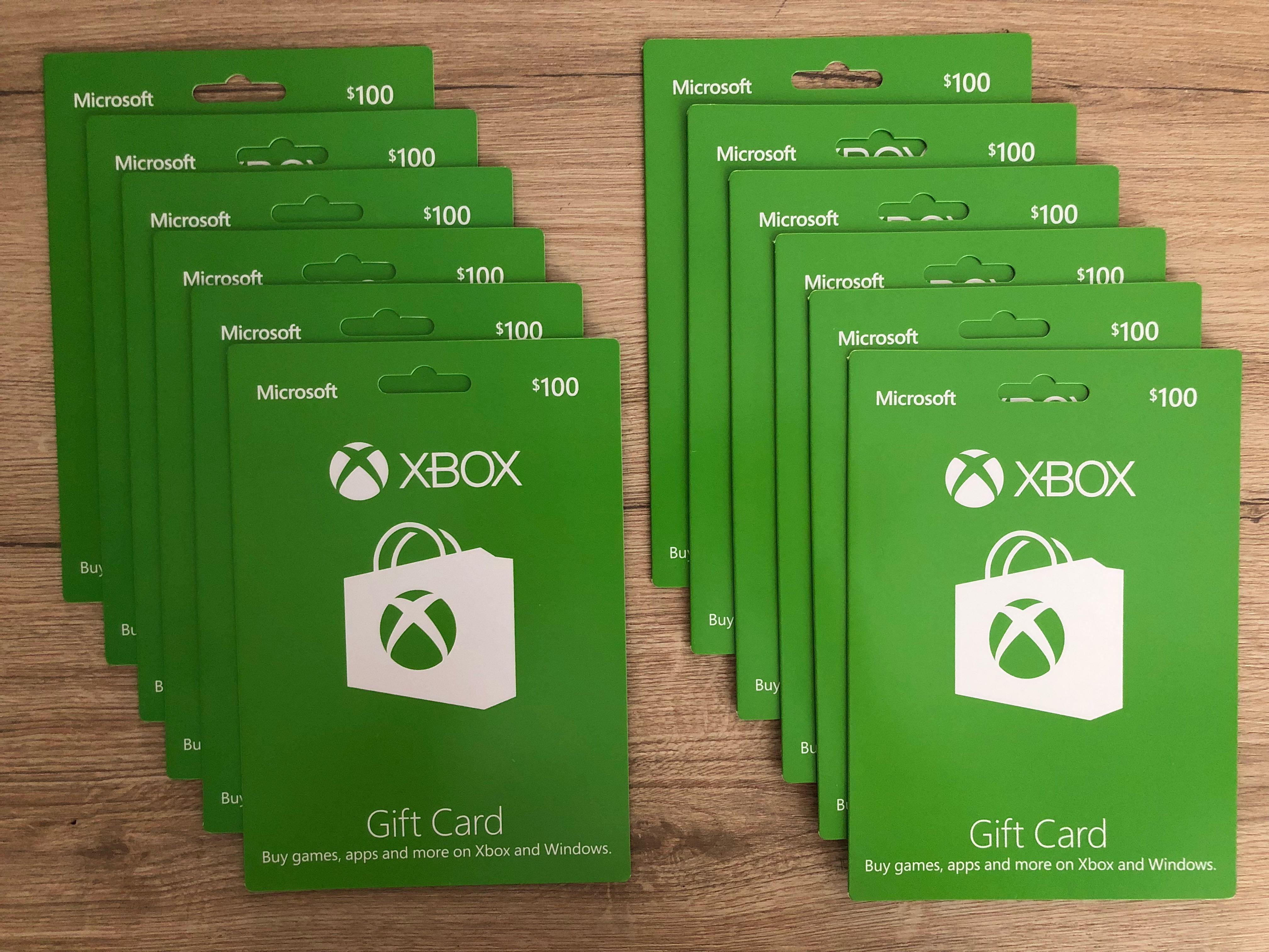 Microsoft Gift Cards 100 x12, Tickets & Vouchers, Vouchers on Carousell