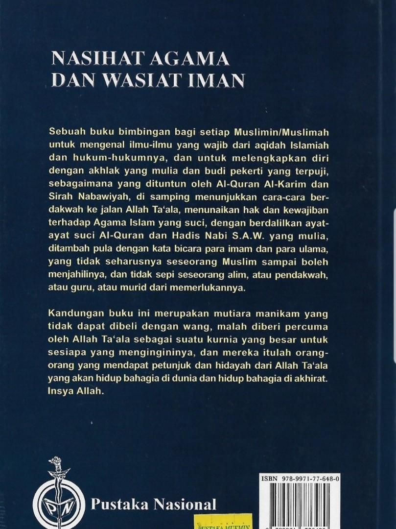 Nasihat Agama Dan Wasiat Iman Rumi Buku Islam Books Stationery Non Fiction On Carousell