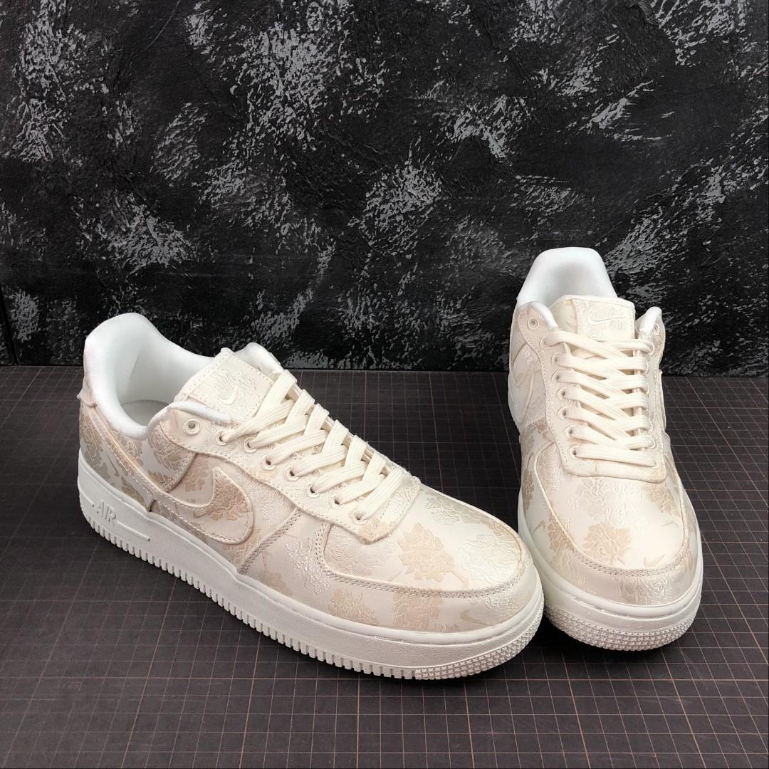 Air force 1 low satin floral pale ivory discount
