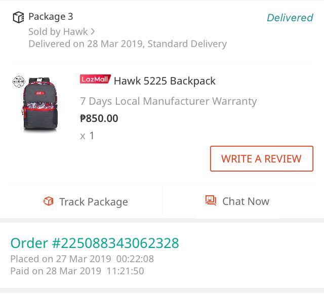Hawk outlet 5225 backpack