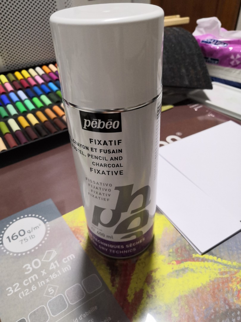 Pebeo Fixative 400ml for dry medium pastel, pencil and charcoal, Design