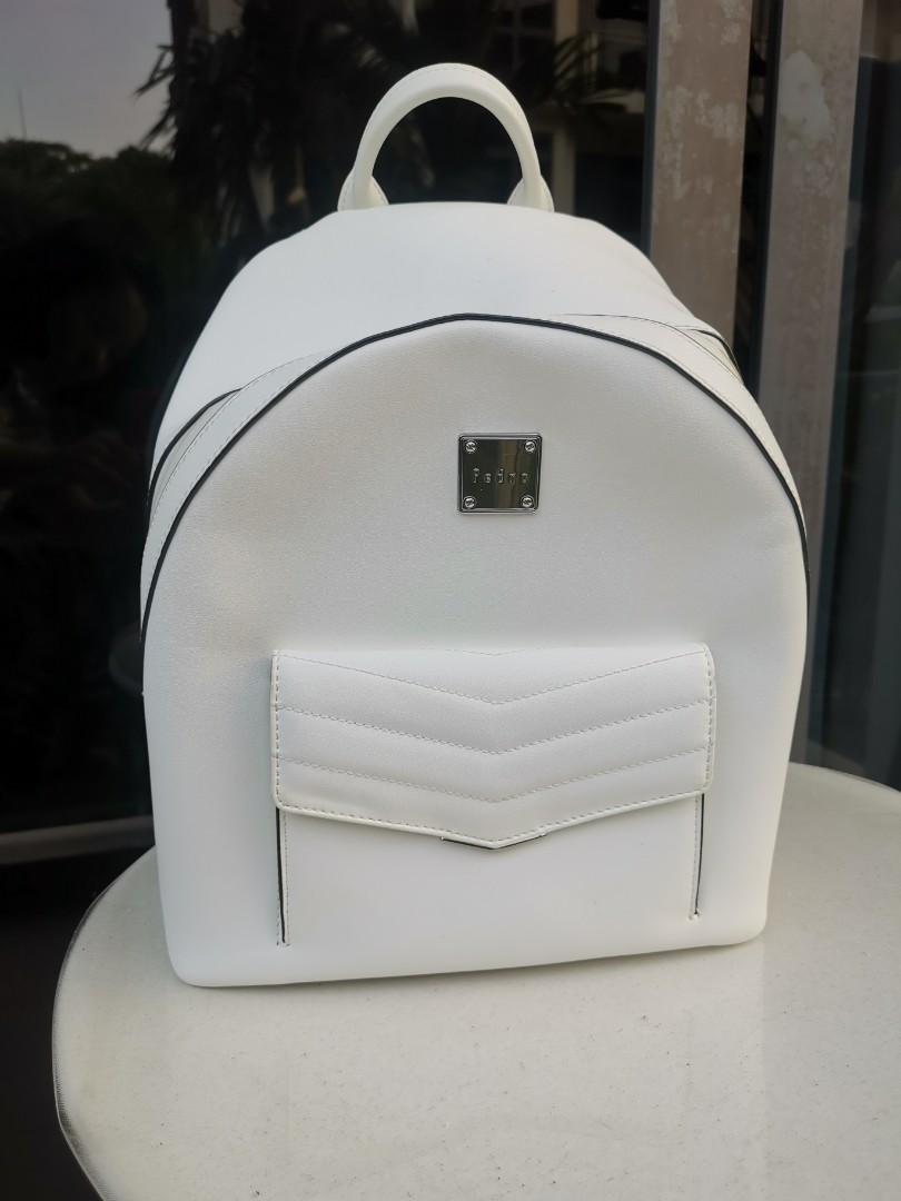 PEDRO, Bags, Soldpedro White Leather Backpack