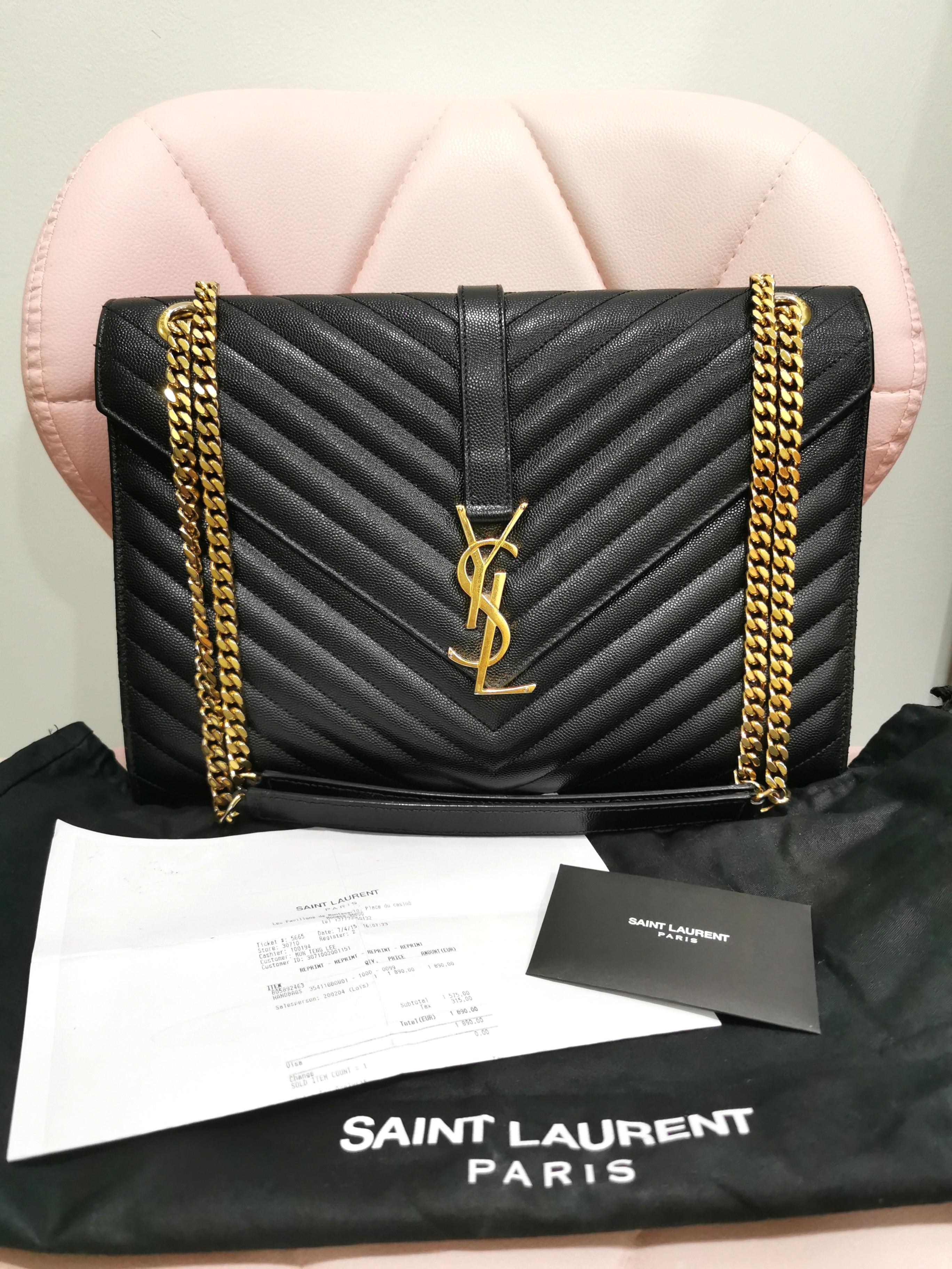 Authentic Ysl large envelope bag, Luxury, Bags & Wallets on Carousell