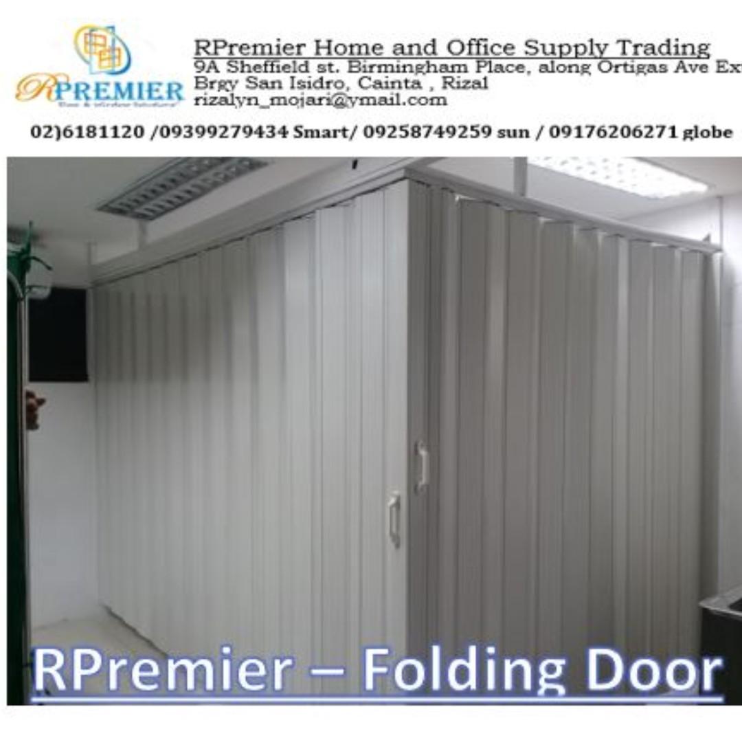 Pvc Folding Accordion Door Free Install And Delivery Home Furniture Furniture Fixtures Office Furniture On Carousell