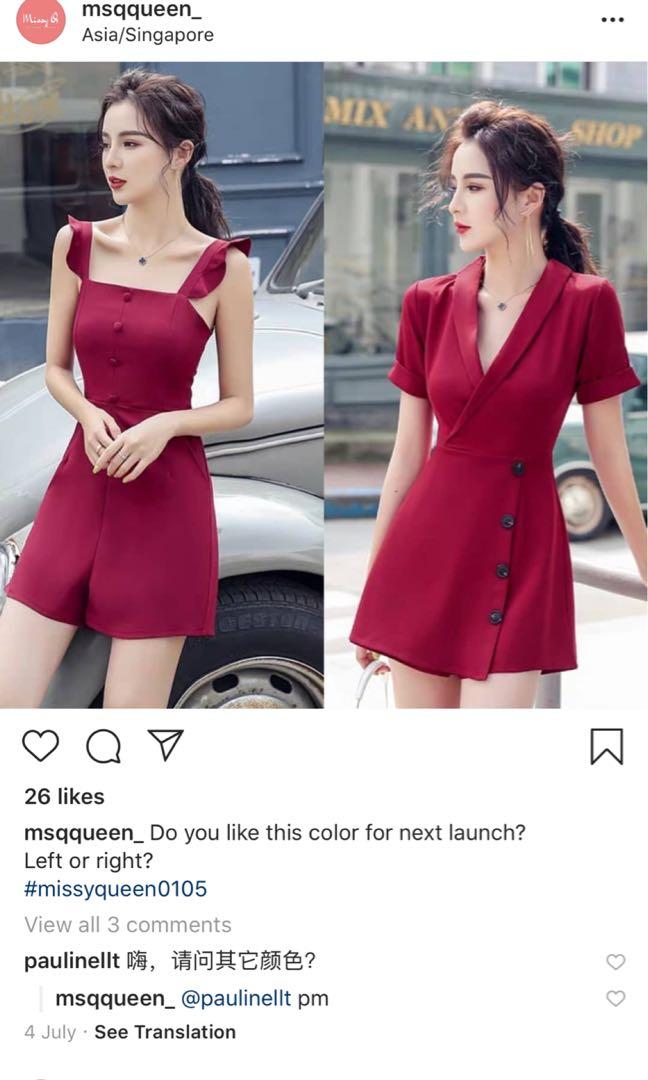 all red romper