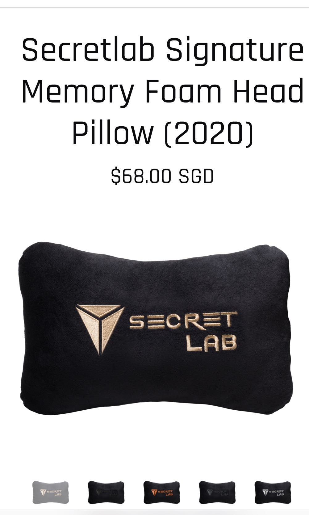 Secret lab store head pillow