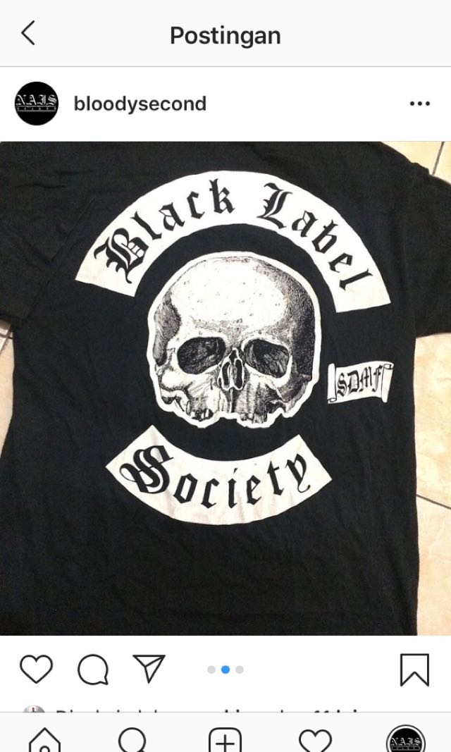 Tshirt Black Label Society Official Import, Fesyen Pria, Pakaian ...