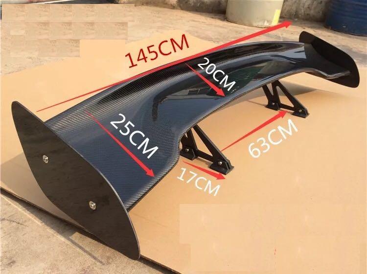 Universal Gt Wing Carbon Fibre Spoiler Car Accessories Accessories On Carousell