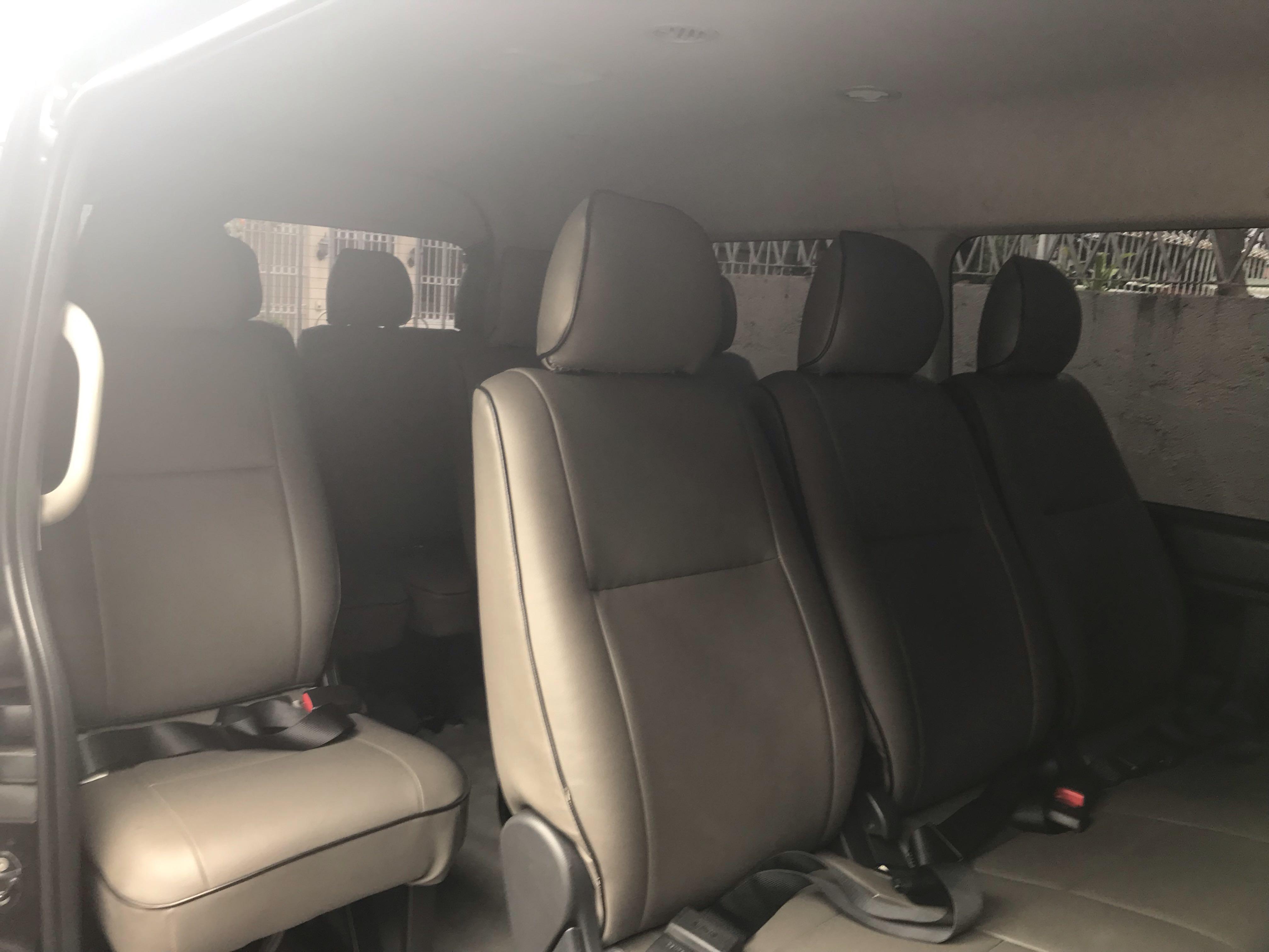 Van for rent Toyota Hiace GL Grandia BIR and DTI Registered (Category: Vehicle Rentals) located in Makati City. Submitted by andrew.afan (Listing ID 239206382, Image 3). Description: Van for Rent with driver BIR and DTI Registered with Official Receipt Services: - Airport Transper/Airport drop - "City drive Tour/ Metro manila - Long Term Lease - Short Term Lease - Company Service/shuttle - Company Outing/Events - Out-Of-Town-Trip - Ilocos,Sagada,