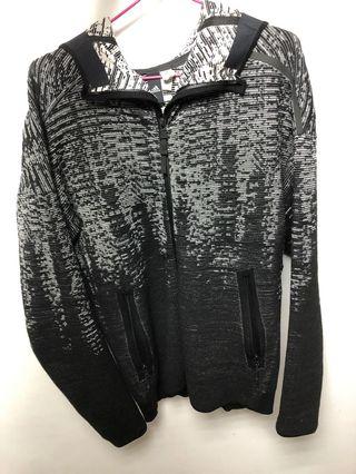 ADIDAS Z.N.E.PULSEKNIT HOODIE 黑灰 連帽外套 羊毛