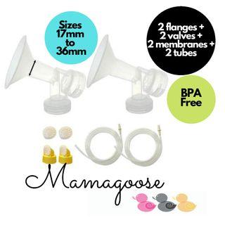 Maymom set for Medela Pump In Style Advance Breast Pump (PISA) Parts Breastshield Tubing
